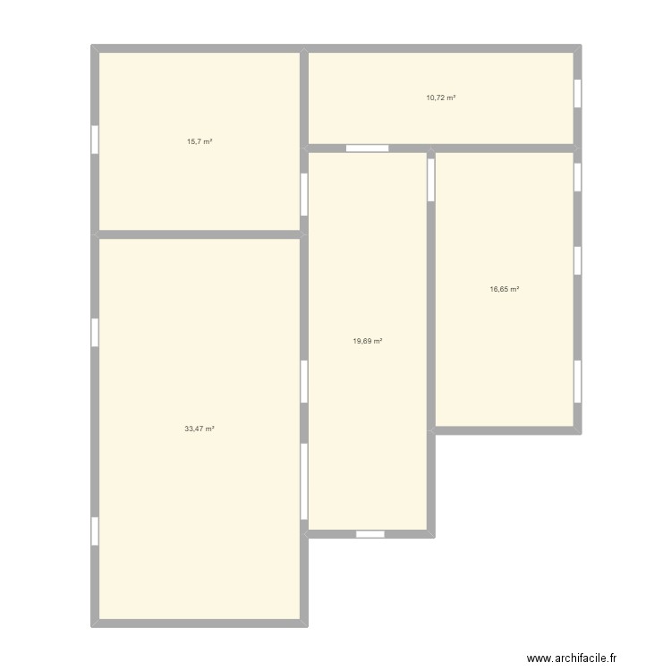 maman 2. Plan de 5 pièces et 96 m2