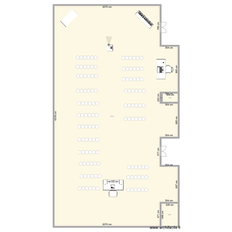 EPM. Plan de 4 pièces et 994 m2