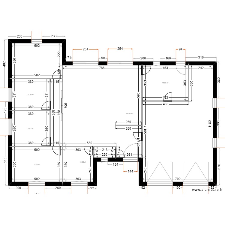 PLAN MAISON intérieur 01/07. Plan de 7 pièces et 228 m2