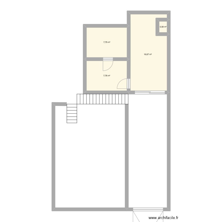 NYLS. Plan de 4 pièces et 33 m2