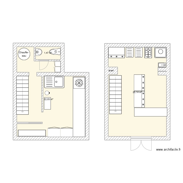 SABIATE. Plan de 4 pièces et 47 m2