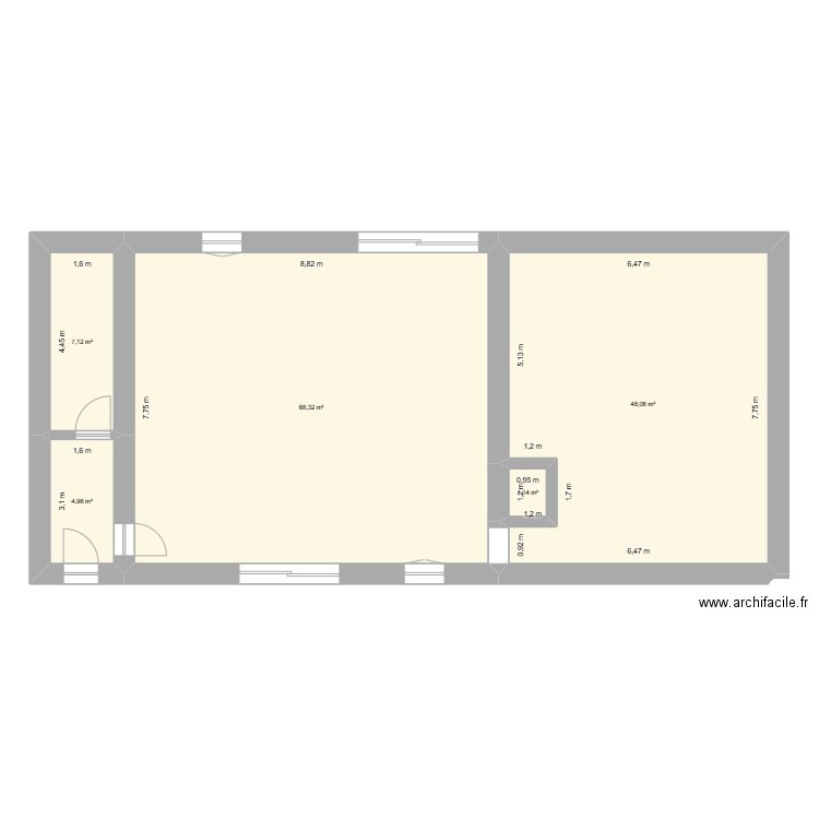 Maison 2. Plan de 5 pièces et 130 m2