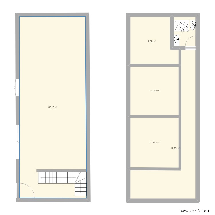 Plan maison 7. Plan de 6 pièces et 110 m2