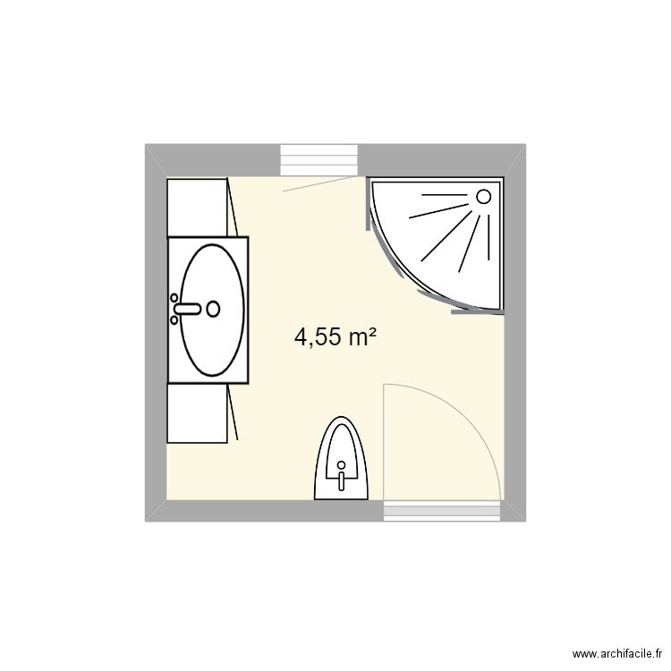 Hagimont 1. Plan de 1 pièce et 5 m2