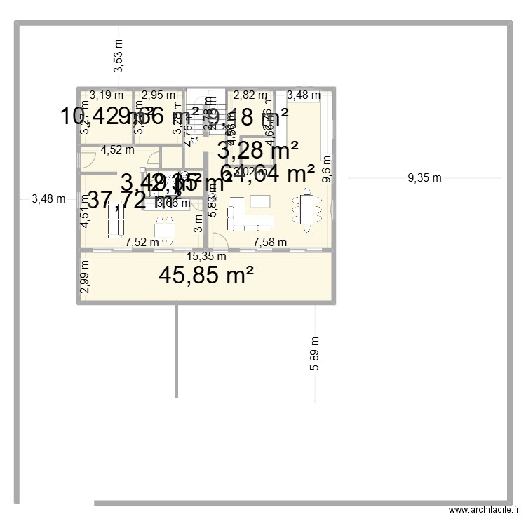 PLANS SERRIERE DE BRIORD . Plan de 18 pièces et 280 m2