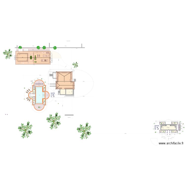 Piscine3. Plan de 27 pièces et 471 m2