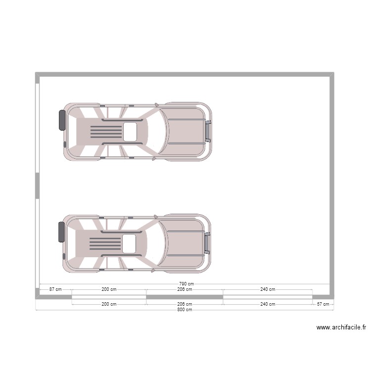 garage double. Plan de 0 pièce et 0 m2