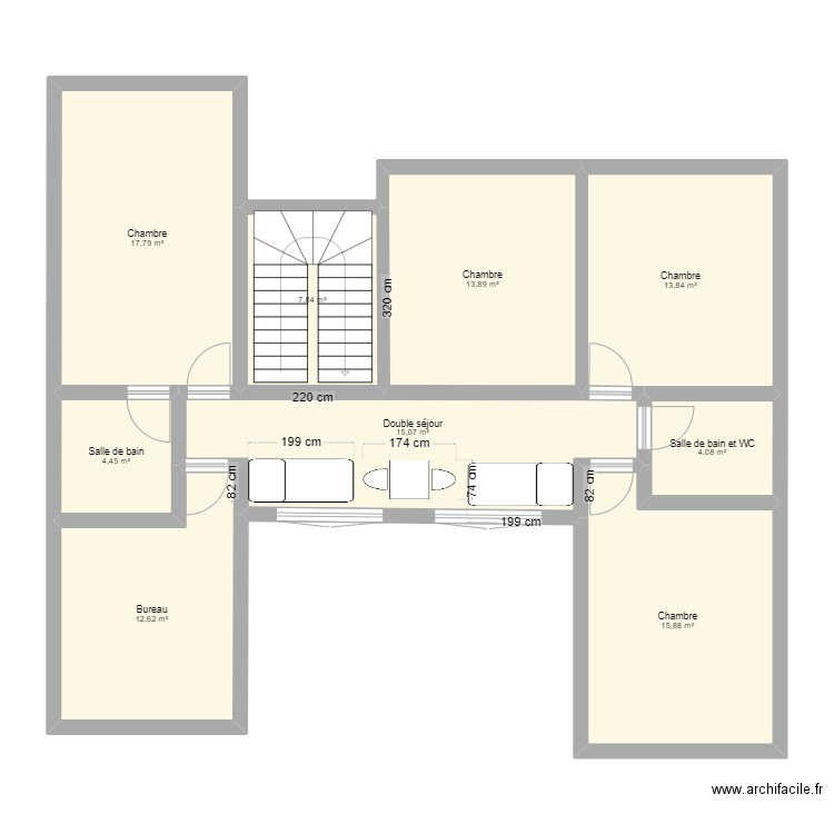 3roubia plan 1er etage Modele3 sbamou. Plan de 9 pièces et 105 m2