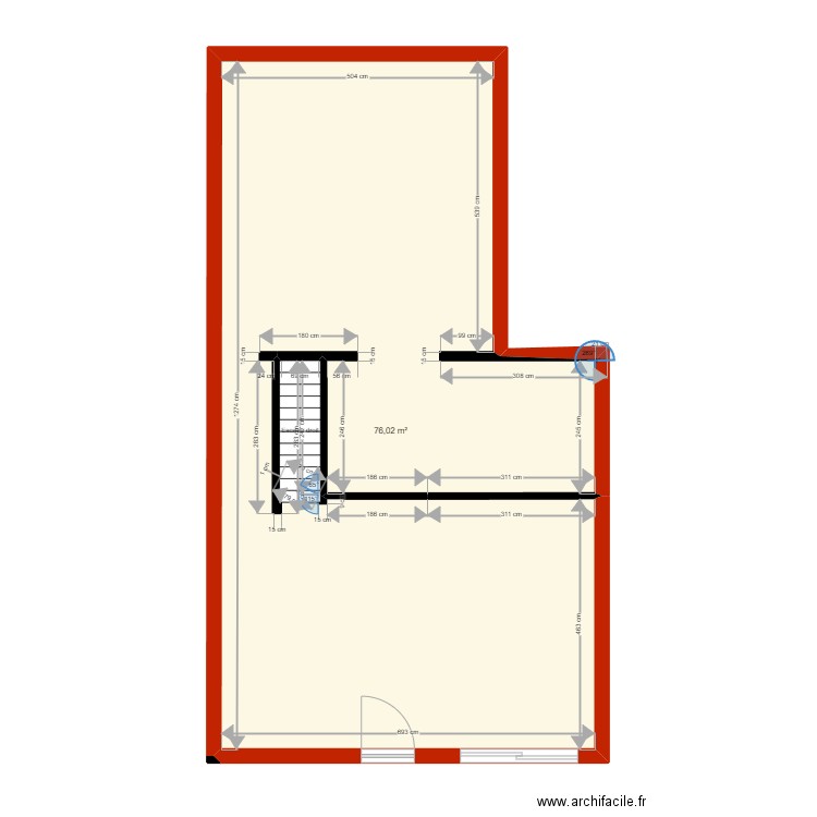 plan Bousaber r+1 existantrdc. Plan de 5 pièces et 151 m2