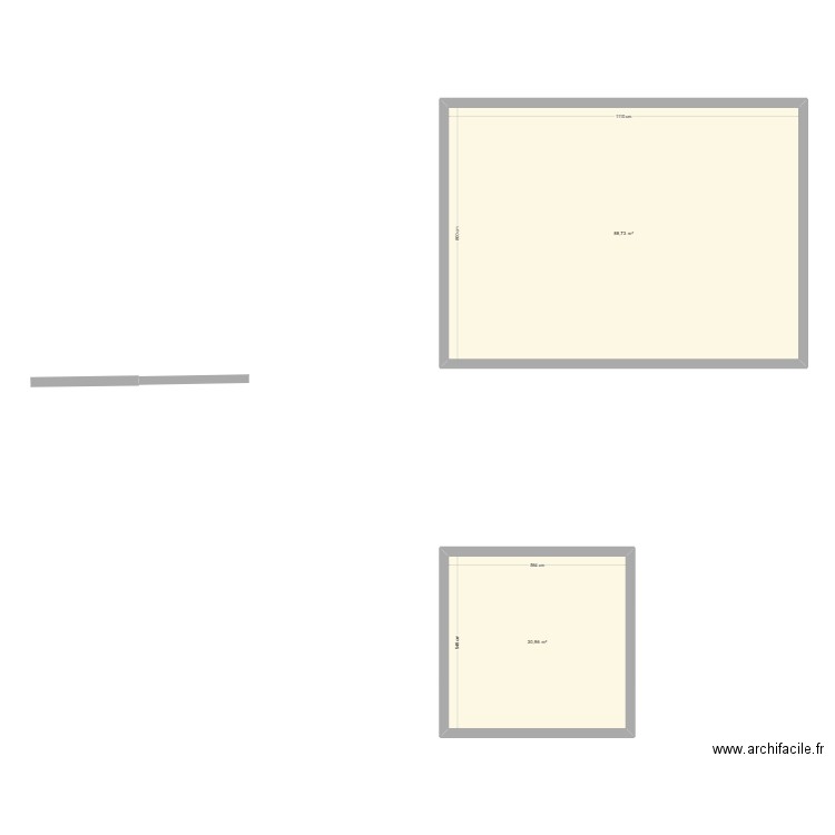 la chaume 1. Plan de 4 pièces et 73 m2