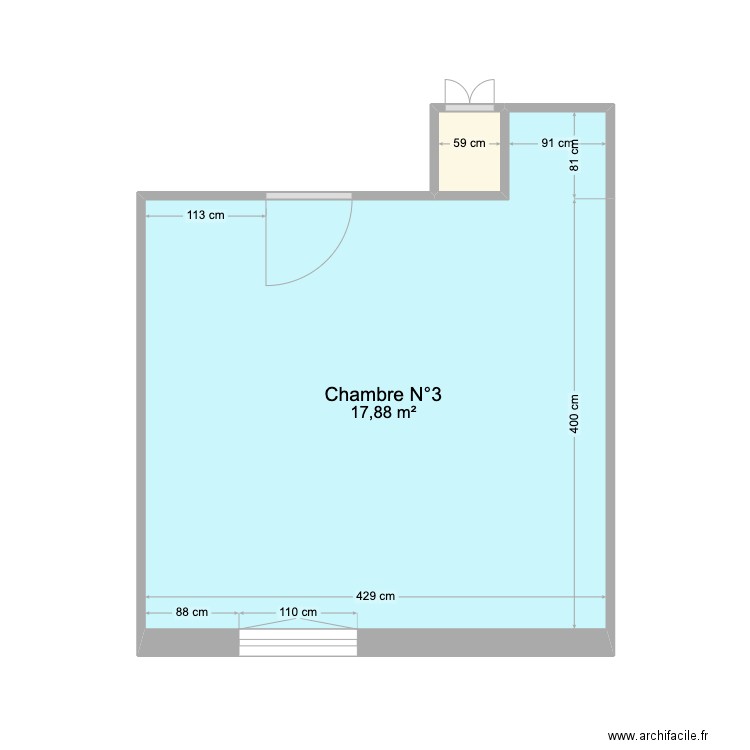 abe concept 4. Plan de 2 pièces et 18 m2