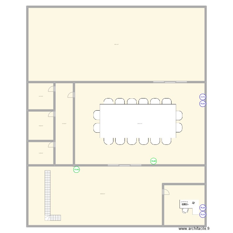 pacaci 2em etage. Plan de 8 pièces et 814 m2