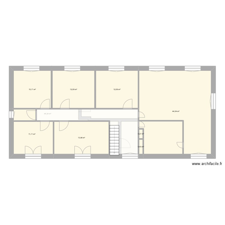 Leroux François. Plan de 17 pièces et 346 m2