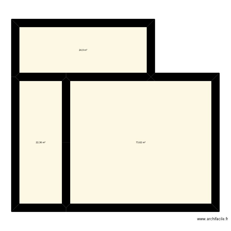 Maison dimension . Plan de 3 pièces et 121 m2