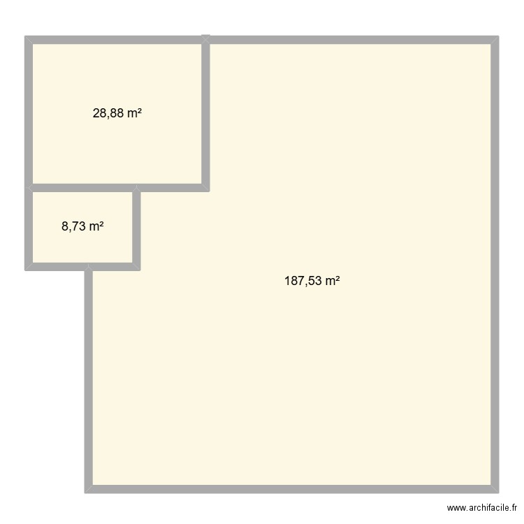 zfebht(uyn ygrc. Plan de 3 pièces et 225 m2