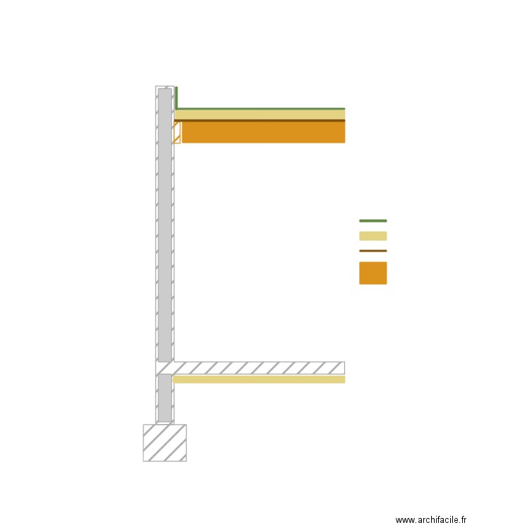 plan de coupe extension. Plan de 2 pièces et 1 m2