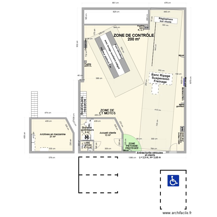 CCT mixte VL /CL AUTO BILAN Pavillon Sous Bois 93AMPB. Plan de 5 pièces et 257 m2