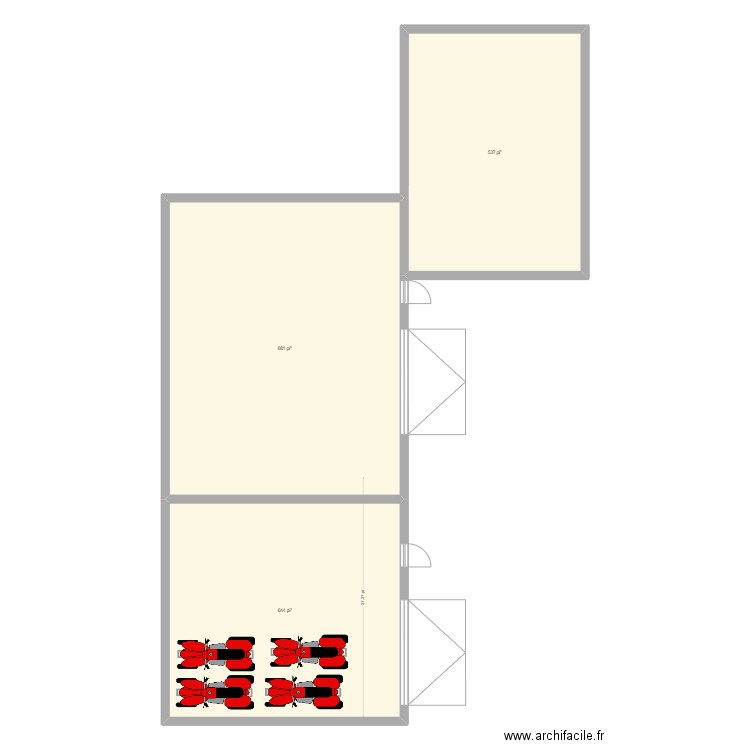 GARAGE SOIGNEUR 2. Plan de 3 pièces et 192 m2