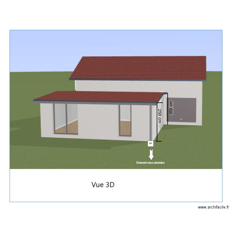 PLAN FACADE ARRIERE LEA ET SILVIO. Plan de 0 pièce et 0 m2