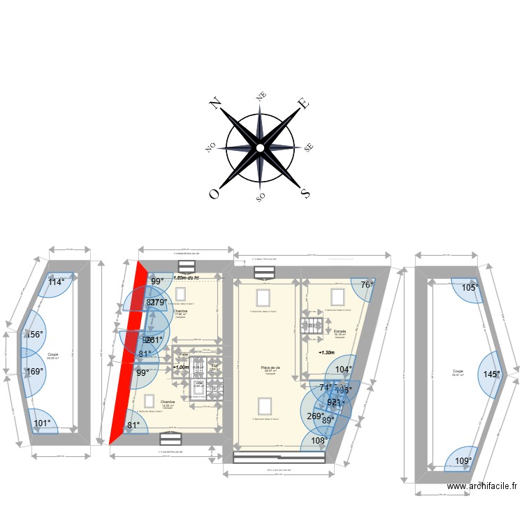 ML24015714. Plan de 30 pièces et 247 m2