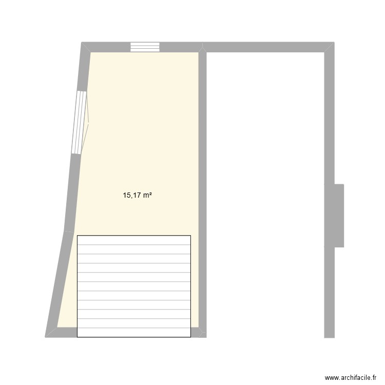 Carport. Plan de 1 pièce et 15 m2