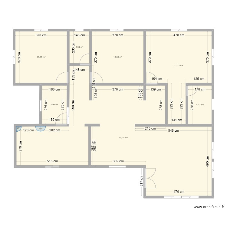 Plan Akim. Plan de 7 pièces et 132 m2