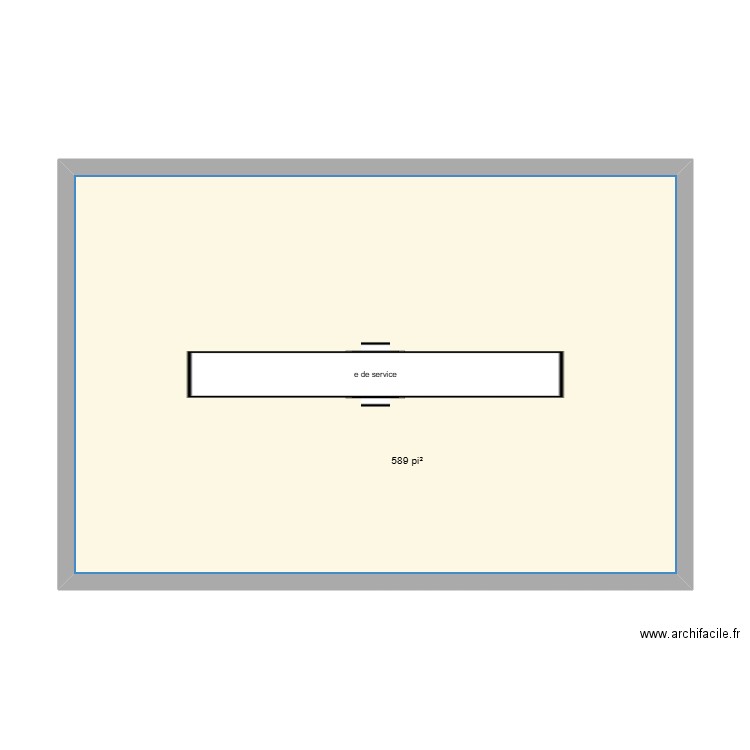 cuisine resto. Plan de 1 pièce et 55 m2