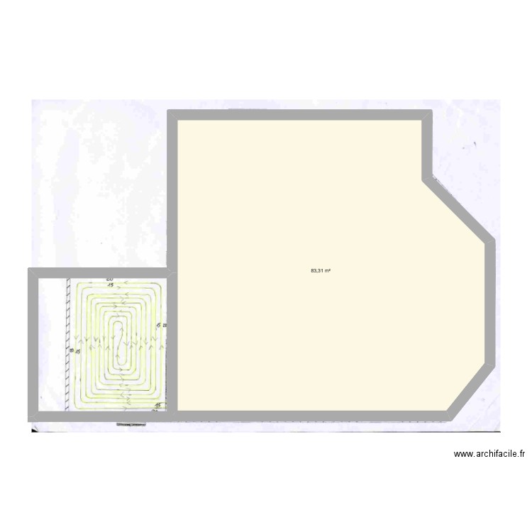 maison 05. Plan de 1 pièce et 83 m2