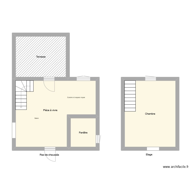 GR3358. Plan de 4 pièces et 56 m2