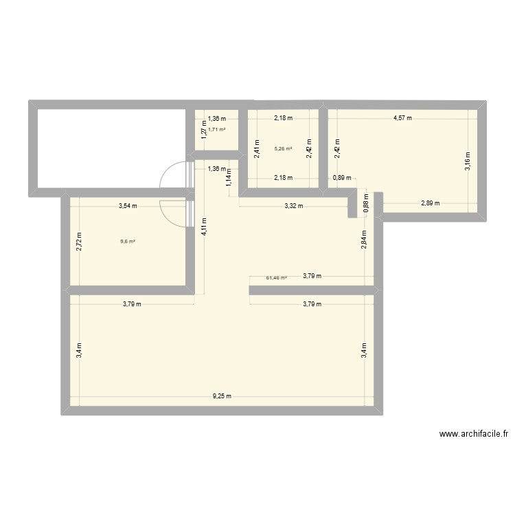 SIXTINE. Plan de 4 pièces et 78 m2