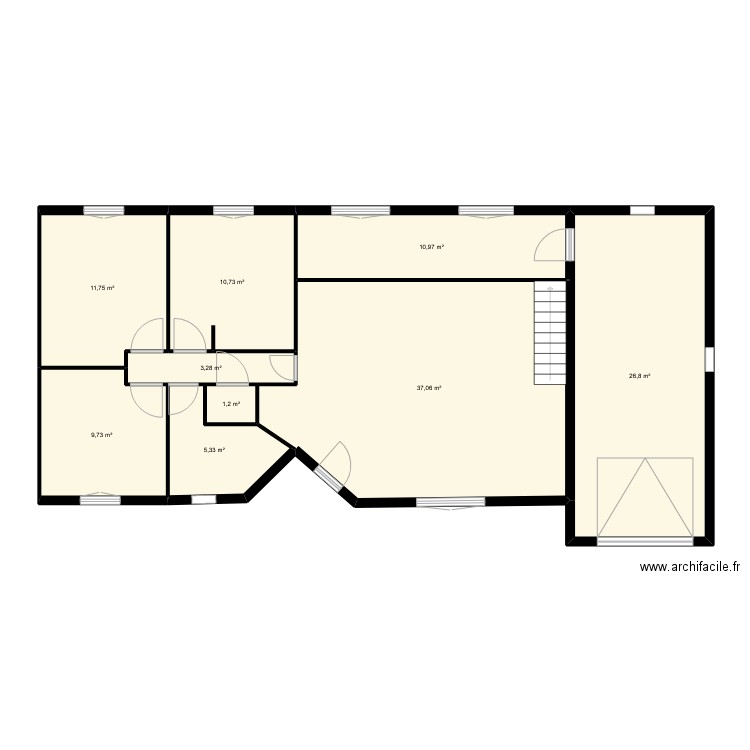 plan1. Plan de 9 pièces et 117 m2