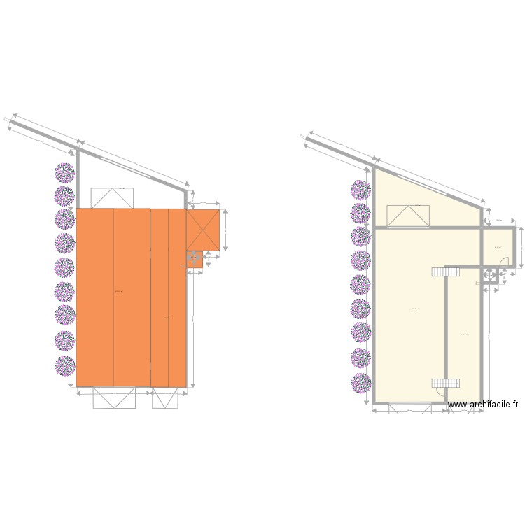 Depot Dracé. Plan de 8 pièces et 414 m2