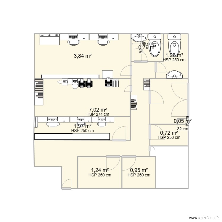 jonathan. Plan de 3 pièces et 18 m2