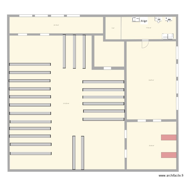 Plan entrepot. Plan de 6 pièces et 347 m2