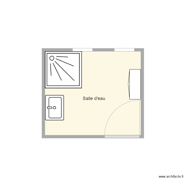 Plan avant travaux Le Mat. Plan de 1 pièce et 4 m2