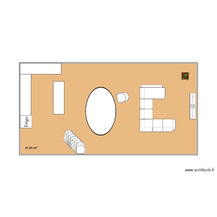 maison achille . Plan de 1 pièce et 42 m2