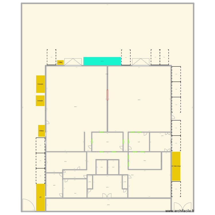 ceramed estacionamento. Plan de 25 pièces et 117 m2