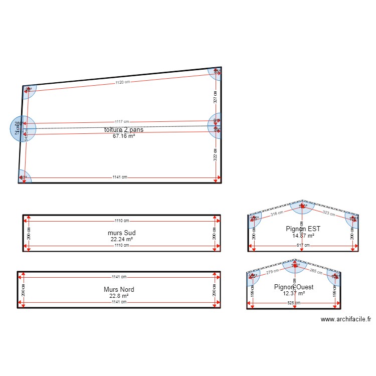 grenier cotation. Plan de 5 pièces et 139 m2