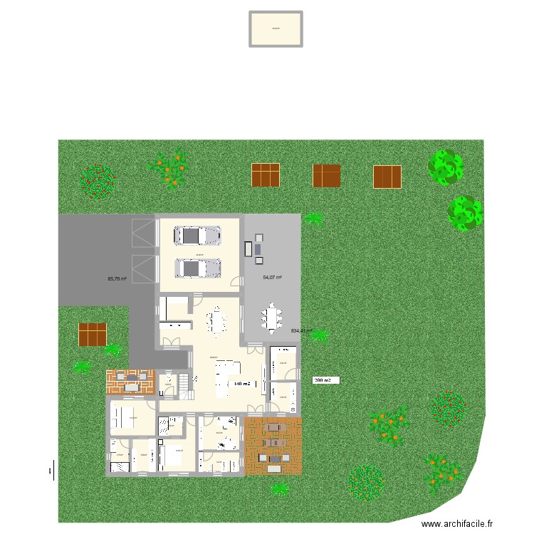 maison parfaite modele def 08. Plan de 39 pièces et 520 m2