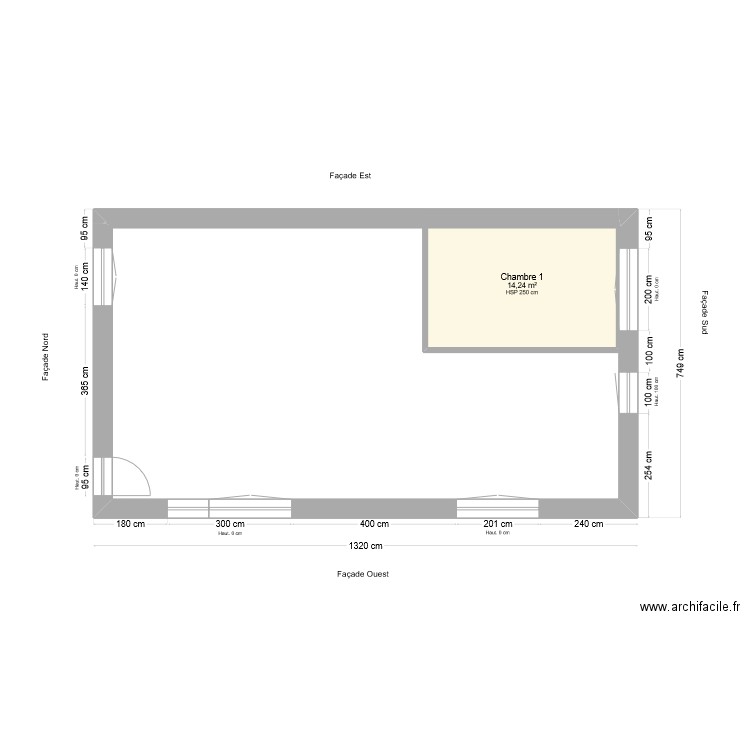 Maison Sarzeau VB1.2 - 27/08/2024. Plan de 1 pièce et 14 m2