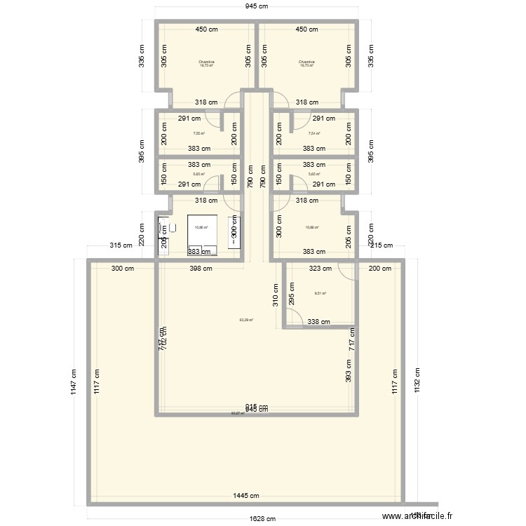 RESIDENCE KAMAGATE. Plan de 10 pièces et 154 m2