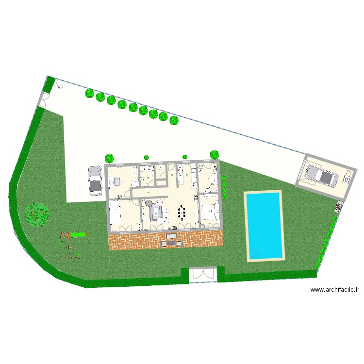 Maison COUTRAS. Plan de 10 pièces et 124 m2