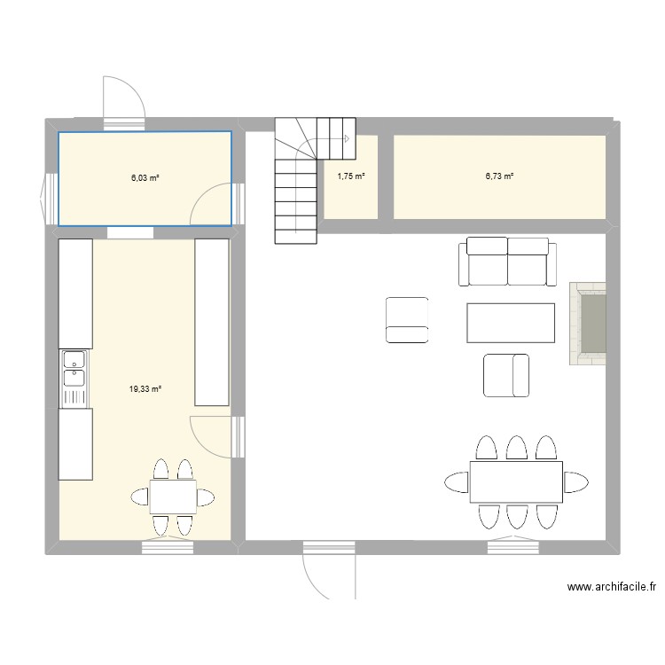 plan 2. Plan de 4 pièces et 34 m2