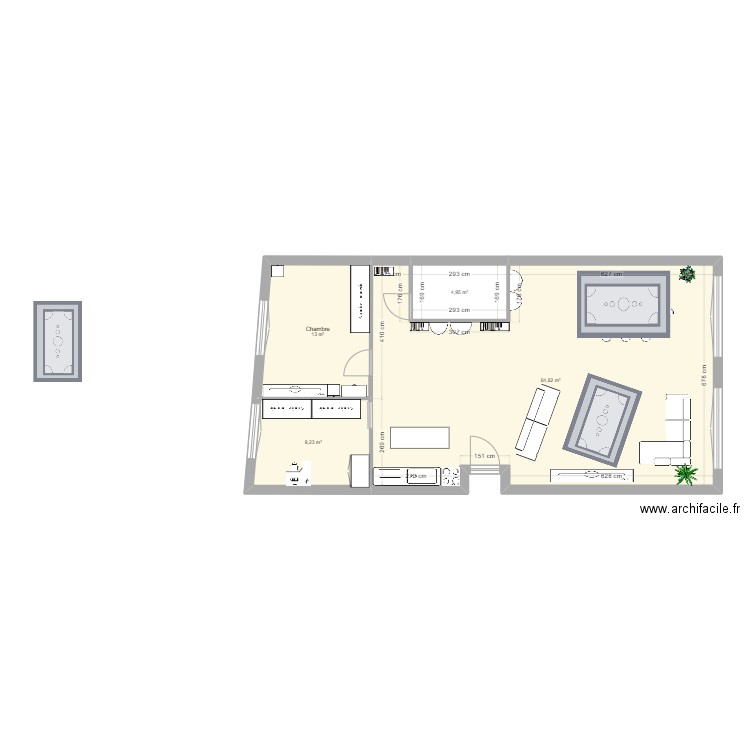 Type 29/1. Plan de 4 pièces et 92 m2