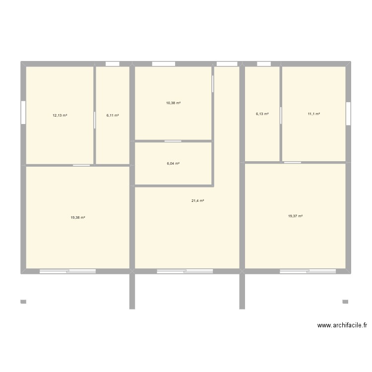 MACHADO HUGO. Plan de 9 pièces et 112 m2