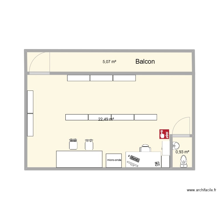 plan de masse reserve. Plan de 3 pièces et 28 m2