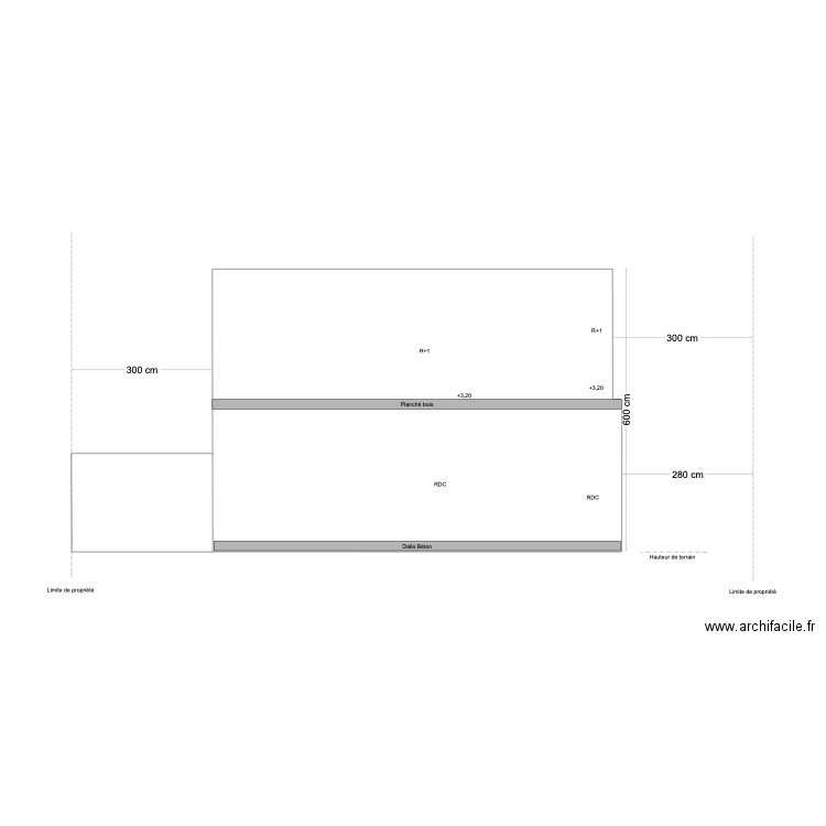 plan de coupe 2. Plan de 0 pièce et 0 m2