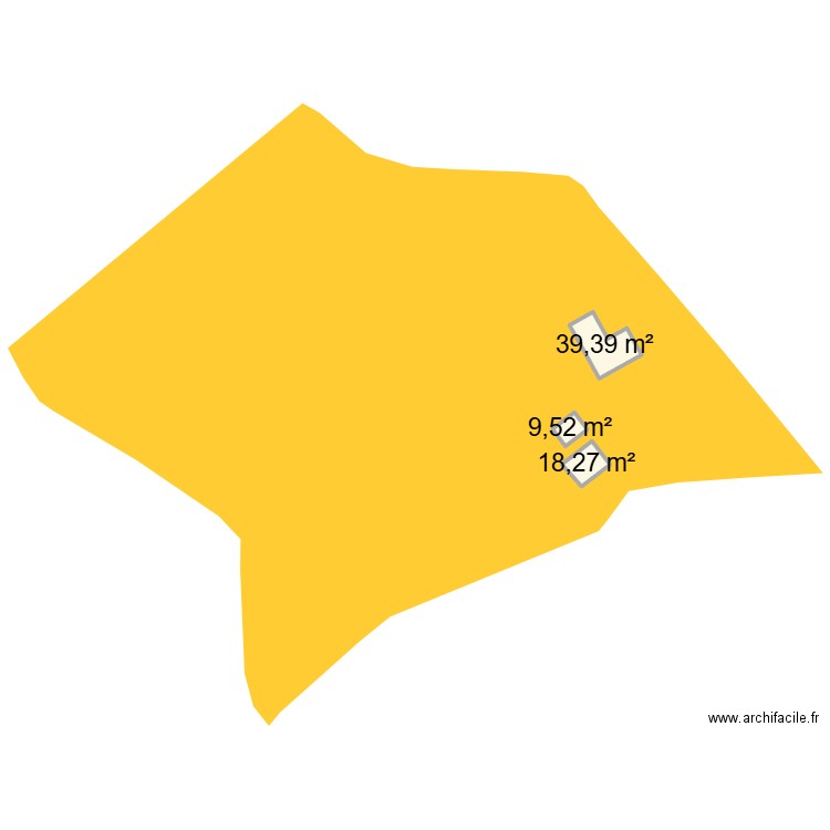 Plan Parcelle Saumane 520 chemin de la Tappy. Plan de 3 pièces et 67 m2