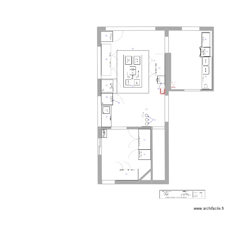 BRY . Plan de 4 pièces et 46 m2