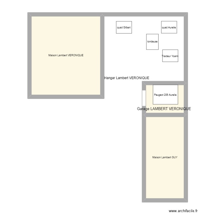 RPAL_lambert. Plan de 3 pièces et 46 m2